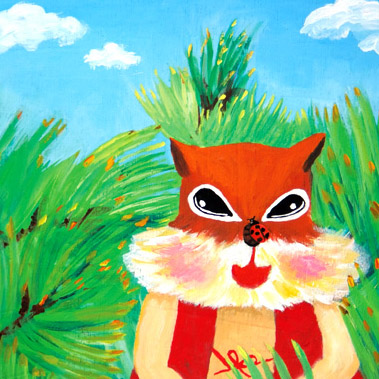 2015.ボニー鼻にてんとう虫がついてるよ！